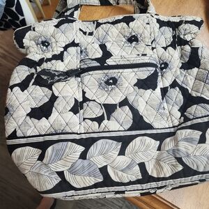 Vera Bradley Black and Cream Floral Bag